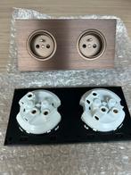2 x Dubbel stopcontact Brons, Ophalen, Nieuw, Stopcontact