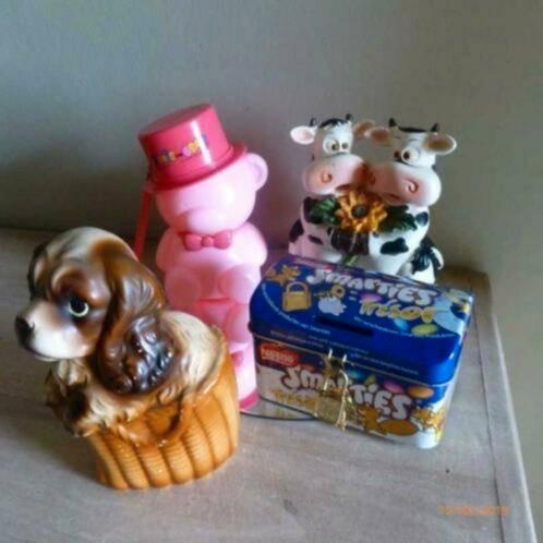 spaarpotten:spaarhond,spaarkoe,spaarbeer,spaarvarken, Collections, Tirelires, Comme neuf, Animal, Enlèvement ou Envoi
