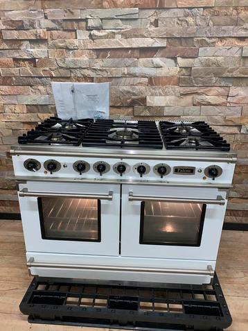 Luxe witte Falcon Fornuis 1092 5 pits dubbele oven 110 cm disponible aux enchères