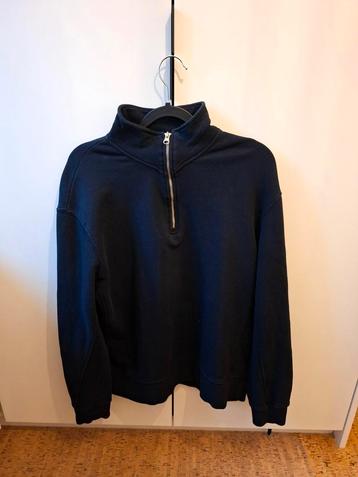 quarterzipper (zara) donkerblauw maat M beschikbaar voor biedingen