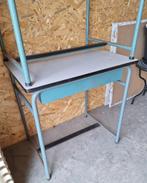 Vintage metalen bureau, Huis en Inrichting, Ophalen, Gebruikt, Bureau