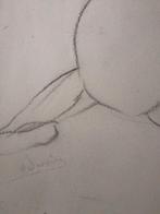 Nu de dos signé a.Derain. Dessin ancien., Enlèvement ou Envoi