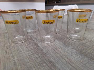 Vintage cécémel glaasjes  -  set van 6 beschikbaar voor biedingen