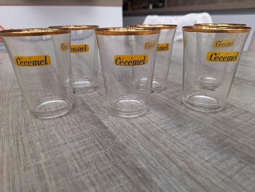 Vintage cécémel glaasjes  -  set van 6, Verzamelen, Glas en Drinkglazen, Gebruikt, Overige typen, Ophalen