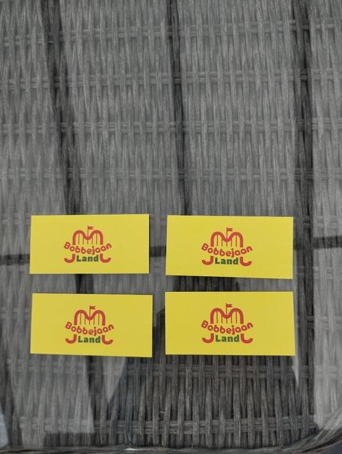 4 Inkomkaartjes voor BOBBEJAANLAND., Tickets en Kaartjes, Recreatie | Pretparken en Attractieparken, Drie personen of meer, Ticket of Toegangskaart