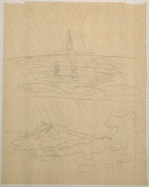 Tekening van René Magritte (?), Antiek en Kunst, Kunst | Tekeningen en Fotografie, Ophalen of Verzenden