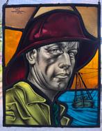 Prachtig oud glasraam Frans Van Immerseel zeeman, Antiek en Kunst, Ophalen