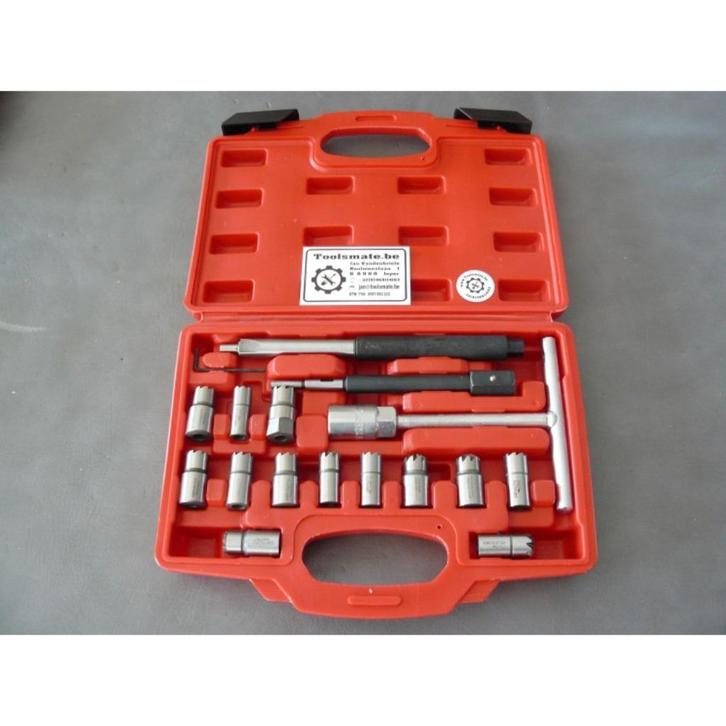 Diesel injector zitting snijset 17 delig, Auto diversen, Autogereedschap, Verzenden