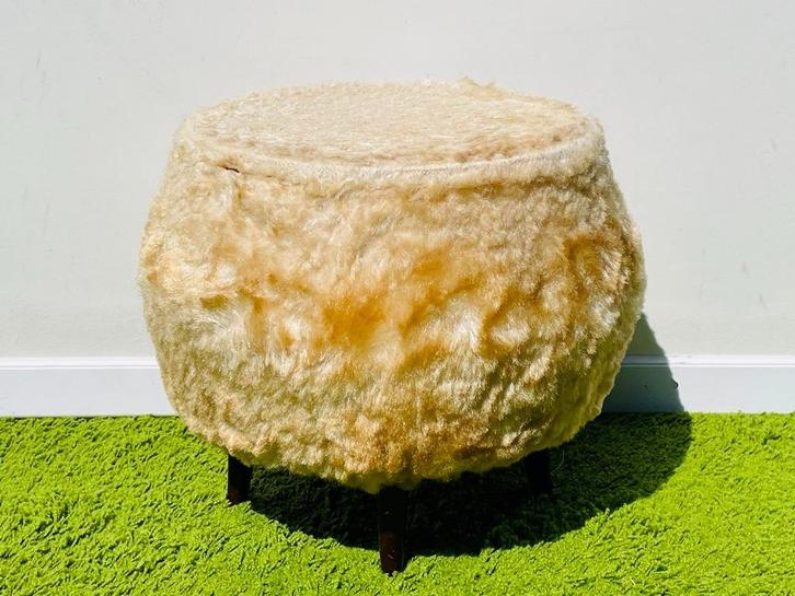 Poef kruk / opbergkist  ~ Vintage 50s ~ koffer, Kinderen en Baby's, Kinderkamer | Overige Meubels, Gebruikt, Stoel, Ophalen of Verzenden