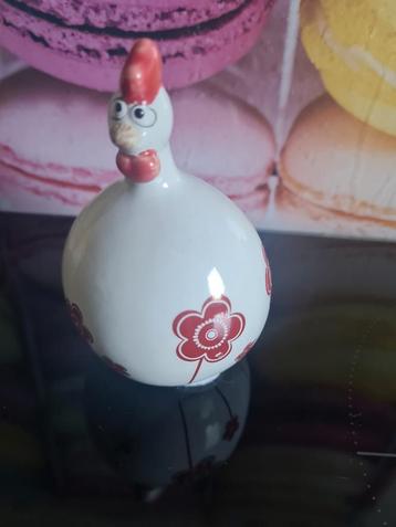 poule jline ancienne fleurs rouges, Enlèvement ou Envoi, Comme neuf