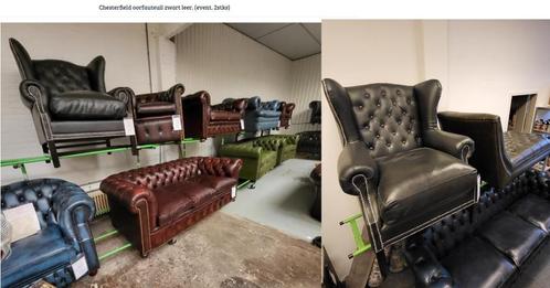 Origineel Engelse Chesterfield fauteuil in top conditie, Huis en Inrichting, Fauteuils, Zo goed als nieuw, Ophalen of Verzenden