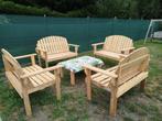 Grand salon de jardin en bois, Ophalen, Tuinset, Hout, 8 zitplaatsen