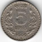 India : 5 Rupees 1999 Munt Moskou KM#154.1 Ref 16275, Postzegels en Munten, Munten | Azië, Ophalen of Verzenden, Zuid-Azië, Losse munt