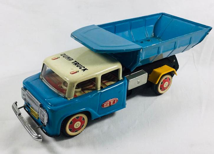 MF717 Vintage metalen speelgoed dumptruck vrachtwagen, Antiek en Kunst, Antiek | Speelgoed, Ophalen of Verzenden