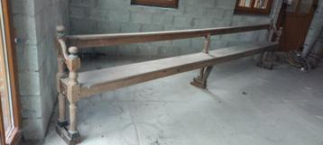 Banc d’Eglise en chêne, dimension  rare 4m de long ! beschikbaar voor biedingen