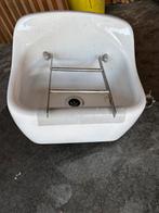 Wasbak lavabo porselein voor garage of atelier, Ophalen, Gebruikt