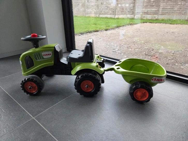 Claas speelgoedtraktor met aanhangwagen, Kinderen en Baby's, Speelgoed | Buiten | Skelters, Gebruikt, Ophalen