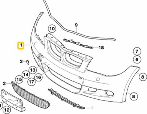 Voorbumper BMW E81 M ! ORG EN NW BMW OE 51117837422, Autos : Pièces & Accessoires, Carrosserie & Tôlerie, Pare-chocs, BMW, Avant