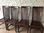 4 houten eetkamerstoelen tuinstoelen, Huis en Inrichting, Stoelen, Ophalen of Verzenden, Hout