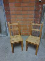 Houten stoelen., Ophalen, Gebruikt, Twee, Bruin