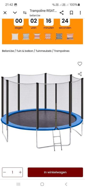 trampoline 465cm beschikbaar voor biedingen