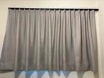 Prachtige beige overgordijn met zwarte aluminium rail, Huis en Inrichting, 100 tot 150 cm, Beige, Nieuw, Ophalen of Verzenden