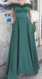 Satijn Gala Jurk, Comme neuf, Vert, Taille 38/40 (M), Robe de gala