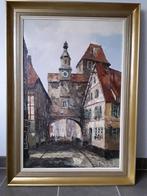Schilderij van de stad Rothenburg, Antiek en Kunst, Kunst | Schilderijen | Klassiek, Ophalen