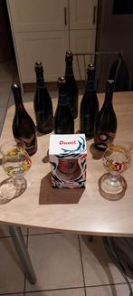 Duvel glazen + 6 bier flessen 75 cl, Verzamelen, Ophalen, Duvel