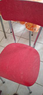 Vintage set: tafel + 4 stoelen in Formica, Ophalen, Gebruikt
