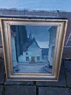 huile sur panneau ruelle signe albert delaunois, Enlèvement ou Envoi