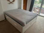 Bed 160x200, Gebruikt, Wit, Tweepersoons, Ophalen of Verzenden