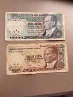 Turkey - Billet, Turquie, 10000 et 5000 Lira