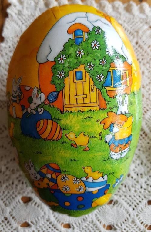 SALE Vintage grote kartonnen candy container PASEN, Diversen, Pasen, Gebruikt, Ophalen of Verzenden