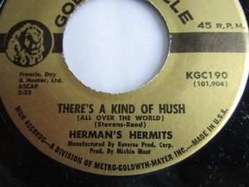 Herman's Hermits : there's a kind of hush & No milk today., 7 inch, Single, Ophalen of Verzenden, Zo goed als nieuw