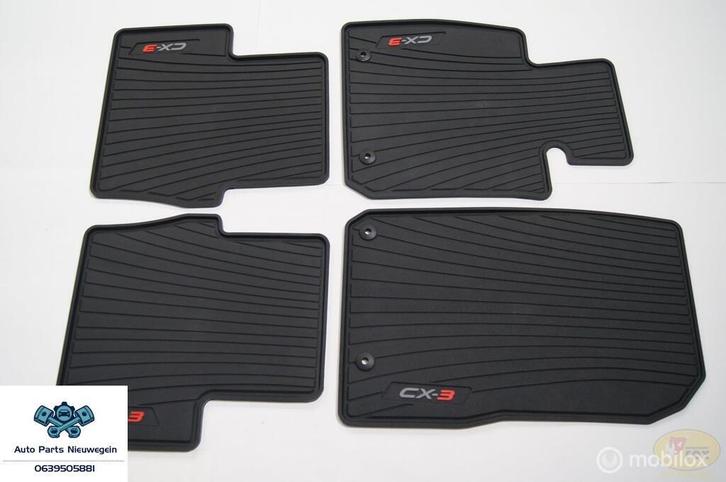 Matten set zwart Rubber Mazda CX-3 ('15-'20) DD2F-V0-351, Auto-onderdelen, Interieur en Bekleding, Mazda, Nieuw, Ophalen of Verzenden