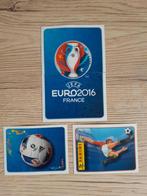 official logo + matchbal + speler panini euro 2016, Ophalen of Verzenden, Zo goed als nieuw, Poster, Plaatje of Sticker
