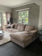 Bank zetel velvet taupe 320 m breed, Huis en Inrichting, Ophalen, Gebruikt