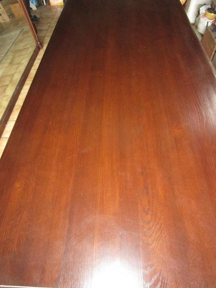 zware eiken eettafel, Huis en Inrichting, Tafels | Eettafels, Gebruikt, 50 tot 100 cm, 200 cm of meer, Vijf personen of meer, Rechthoekig