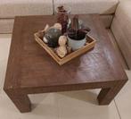 Salontafel in gerecupereerde teak. Afgewerkt met een vernis., Huis en Inrichting, Tafels | Salontafels, Ophalen, Zo goed als nieuw