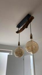 Mooie hanglamp met echte boomstam, Huis en Inrichting, Lampen | Hanglampen, Ophalen, Zo goed als nieuw