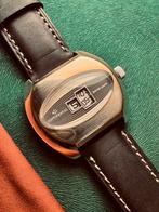 Montre Jump Hour vintage  affichage digital méca à réviser, Enlèvement ou Envoi, Acier, Cuir