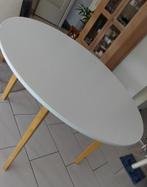 Witte ronde tafel, Huis en Inrichting, Tafels | Eettafels, Ophalen, Rond, Zo goed als nieuw, Vier personen