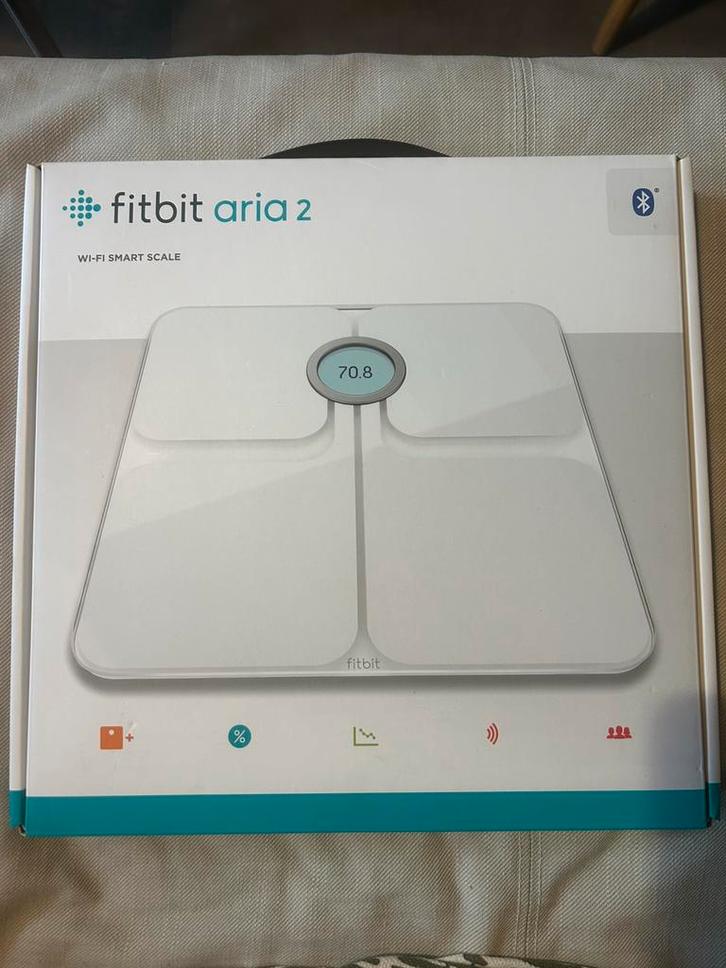 Fitbit Aria 2 Slimme Wi-Fi weegschaal, Elektronische apparatuur, Weegschalen, Zo goed als nieuw, Personenweegschaal, Ophalen