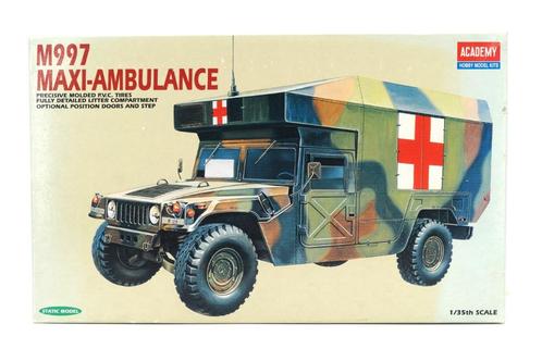 HMMWV-Hummer-Humvee M997 Maxi-Ambulance - Academie (1/35), Hobby en Vrije tijd, Modelbouw | Overige, Zo goed als nieuw, 1:32 tot 1:50