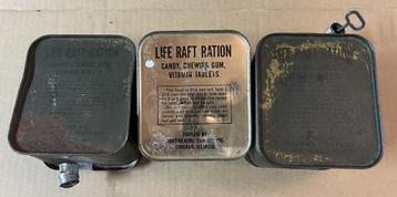 WO2 - Life Raft Ration - 3 lege blikjes, Collections, Objets militaires | Seconde Guerre mondiale, Enlèvement ou Envoi, Autres