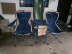 dubbel vouw stoelen met dien tafeltje in het midden., Overige materialen, Ophalen of Verzenden, Zo goed als nieuw