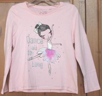 Lichtroze ballerina longsleeve van Palomino – maat 116  beschikbaar voor biedingen