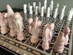 Uniek handgemaakt schaakspel, Hobby en Vrije tijd, Gezelschapsspellen | Bordspellen, Ophalen of Verzenden, Zo goed als nieuw
