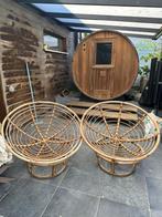 Ronde rotan loungezetel, Jardin & Terrasse, Bancs de jardin, Enlèvement, Comme neuf, Rotin